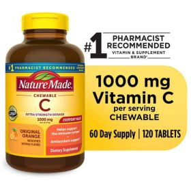 Nature Made Extra Strength Dosage Chewable Vitamin C 1000 mg per Tablets; 120 Count