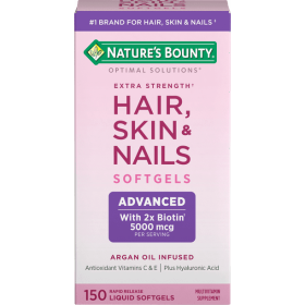 Nature's Bounty Optimal Solutions Advanced Hair; Skin and Nail Softgels; 150 Count