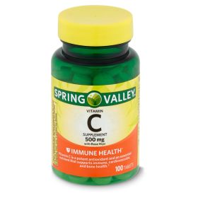 Spring Valley Vitamin C with Rose Hips Supplement; 500 mg; 100 Count