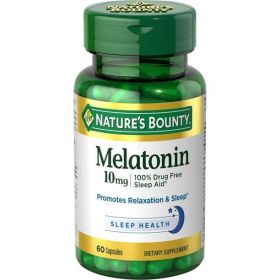 Nature's Bounty Melatonin Sleep Aid Capsules; 10 mg; 60 Count
