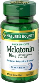Nature's Bounty Melatonin Sleep Aid Tablets; 10 mg; 45 Count