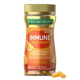 Nature's Bounty Vitamin C; D; & Zinc for Immune Support Jelly Beans; Orange; 80 Count