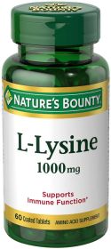 Nature's Bounty L-Lysine Tablets; 1000 mg; 60 Count