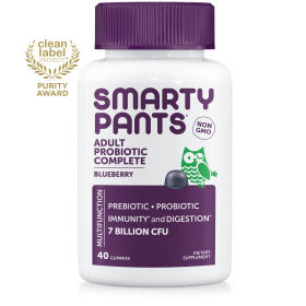 SmartyPants Adult Probiotic Complete Gummies; Blueberry Flavored; 40 Count