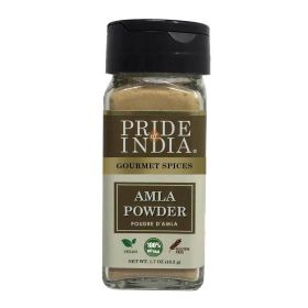 Pride of India â€“ Amla Powder â€“ Gourmet Spice â€“ Tangy & Savory â€“ Pure Indian Gooseberry Ground â€“ Antioxidant Rich â€“ GMO/Gluten Free â€“ Eas (size: 1.7 OZ)