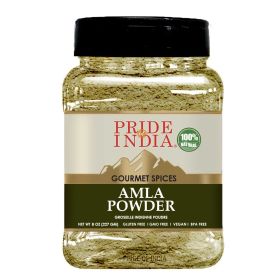 Pride of India â€“ Amla Powder â€“ Gourmet Spice â€“ Tangy & Savory â€“ Pure Indian Gooseberry Ground â€“ Antioxidant Rich â€“ GMO/Gluten Free â€“ Eas (size: 8 oz)